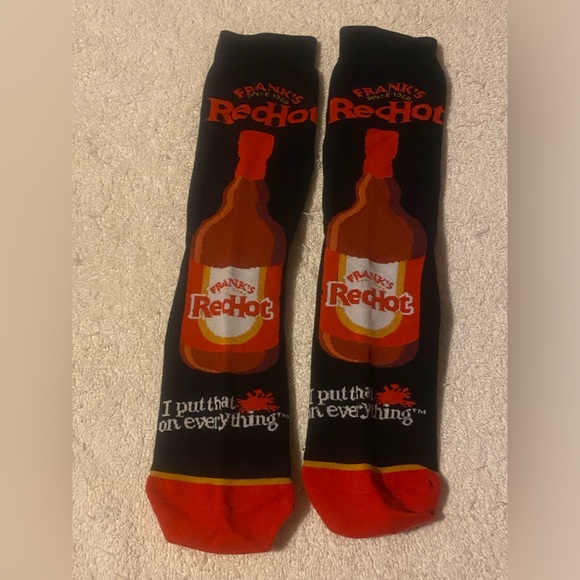 Happy Socks Other - Frank’s Red Hot Sauce Crew Socks Adult Large Black